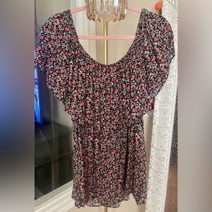 Torrid Floral Print Flowy Off the Shoulder Top
